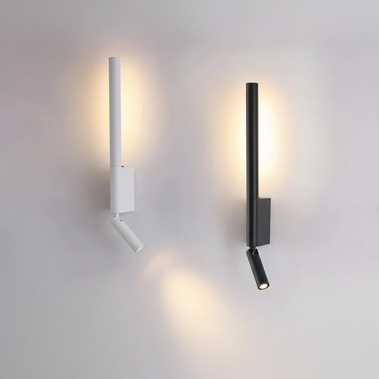 Arandela de Parede Sereno LED Minimalista, modelos preto e branco com iluminação de luz quente 3000K, design europeu-americano em alumínio para decoração de interiores